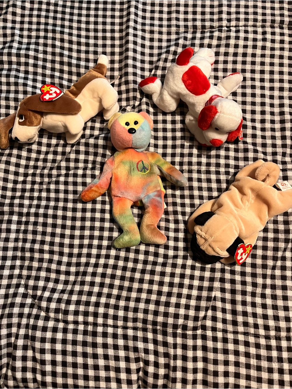 4 TY Beanie Babies with tags